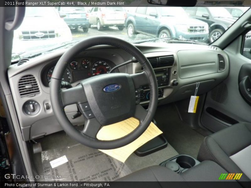 Black / Medium Dark Flint 2011 Ford Ranger XLT SuperCab 4x4