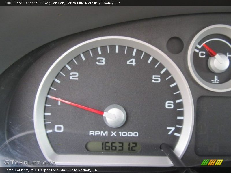 Vista Blue Metallic / Ebony/Blue 2007 Ford Ranger STX Regular Cab