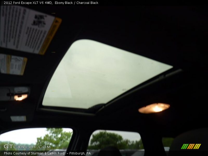 Sunroof of 2012 Escape XLT V6 4WD