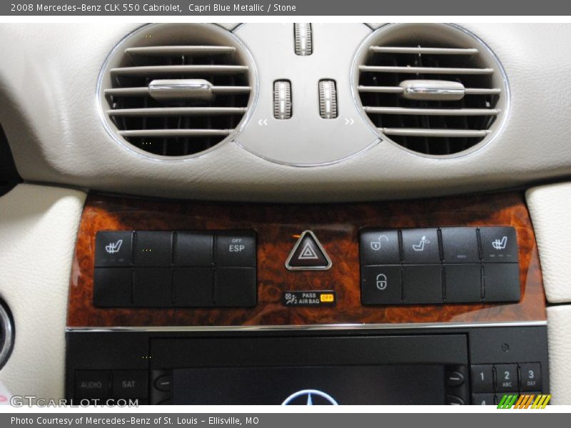 Capri Blue Metallic / Stone 2008 Mercedes-Benz CLK 550 Cabriolet