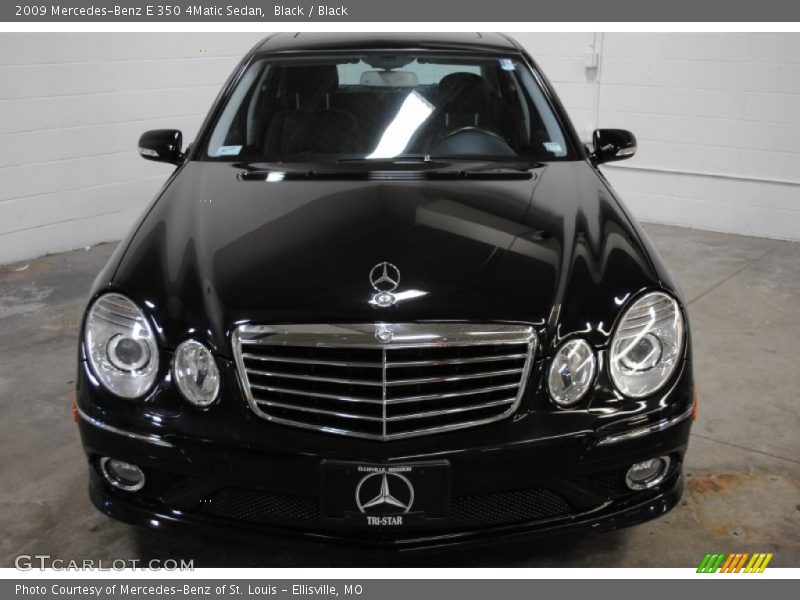 Black / Black 2009 Mercedes-Benz E 350 4Matic Sedan