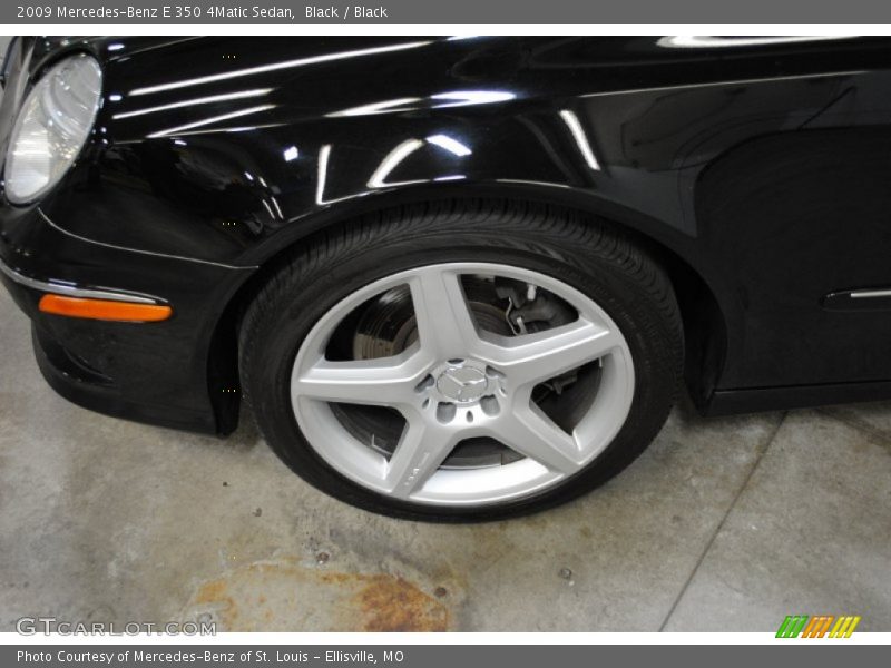 Black / Black 2009 Mercedes-Benz E 350 4Matic Sedan