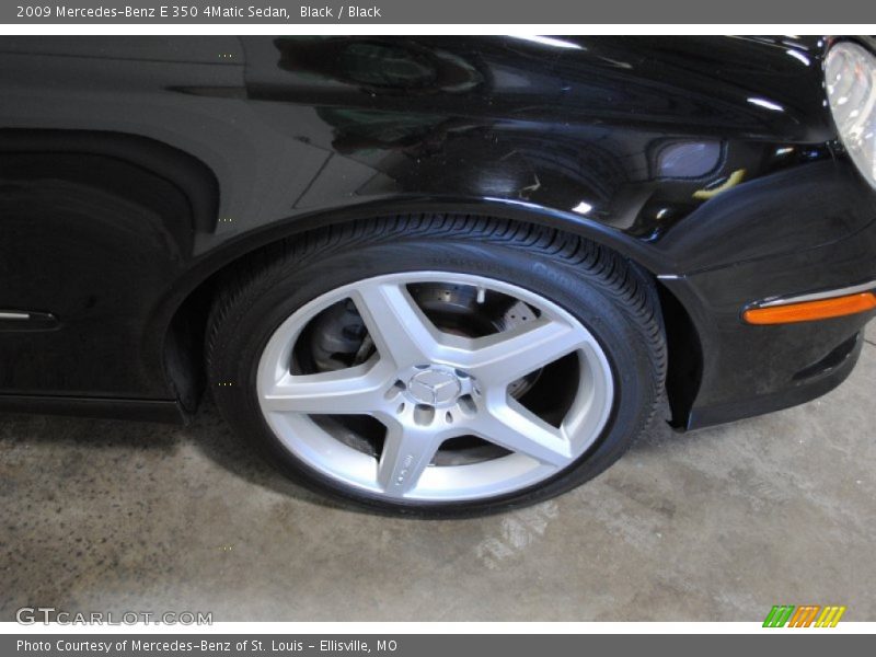 Black / Black 2009 Mercedes-Benz E 350 4Matic Sedan