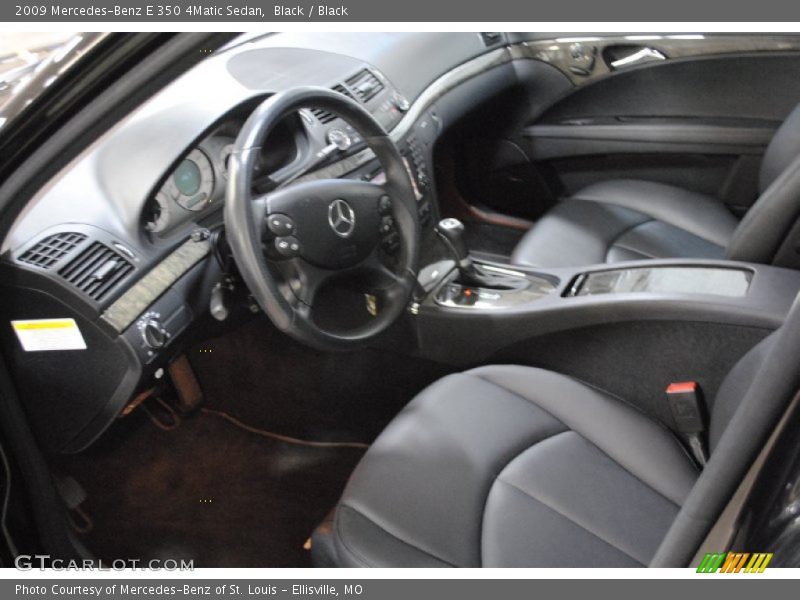 Black / Black 2009 Mercedes-Benz E 350 4Matic Sedan