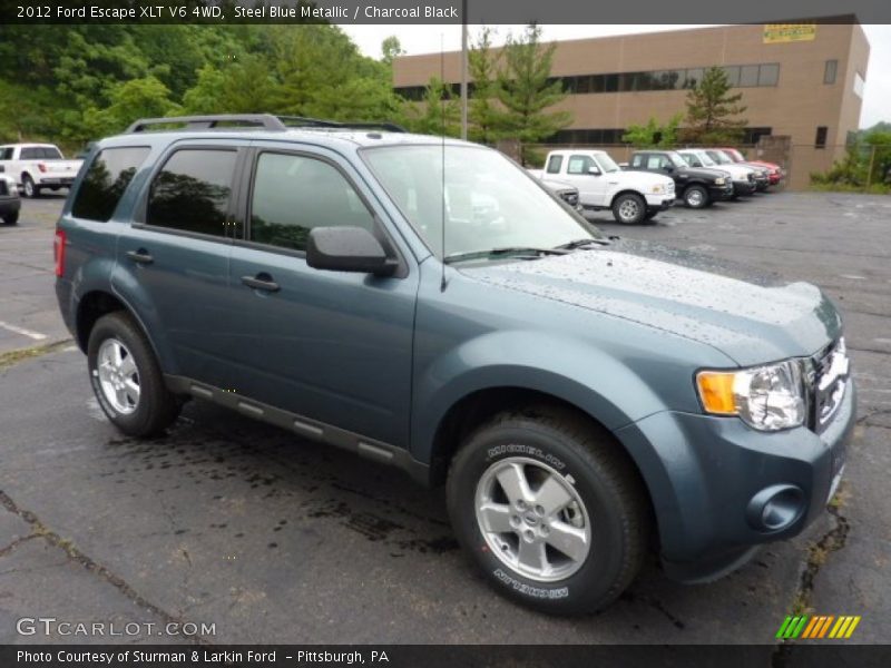 Steel Blue Metallic / Charcoal Black 2012 Ford Escape XLT V6 4WD