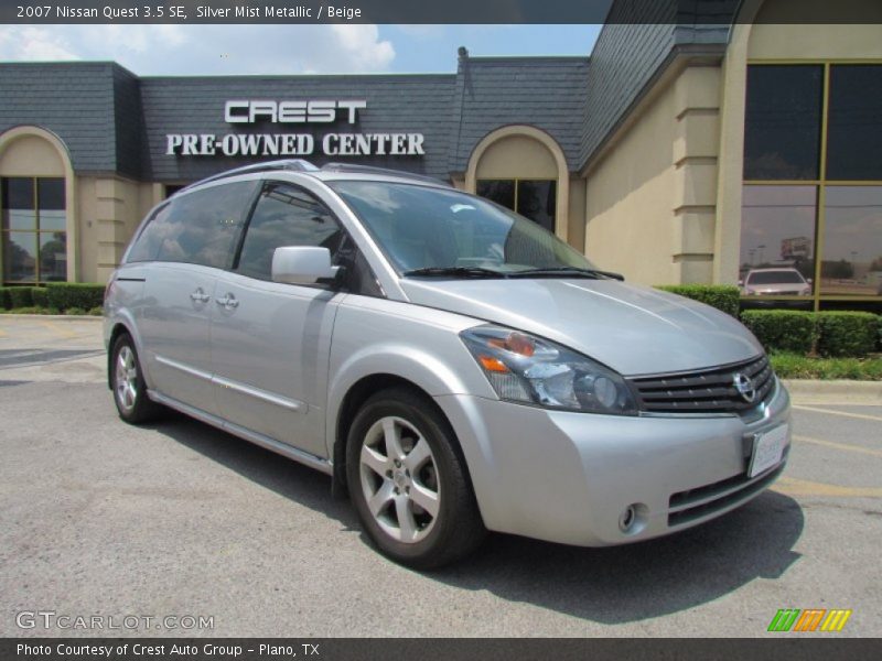 Silver Mist Metallic / Beige 2007 Nissan Quest 3.5 SE