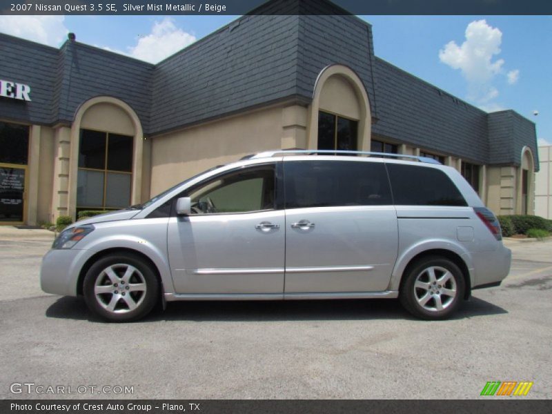 Silver Mist Metallic / Beige 2007 Nissan Quest 3.5 SE