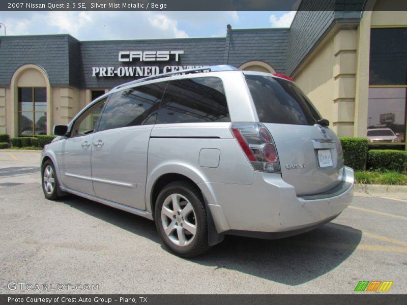 Silver Mist Metallic / Beige 2007 Nissan Quest 3.5 SE