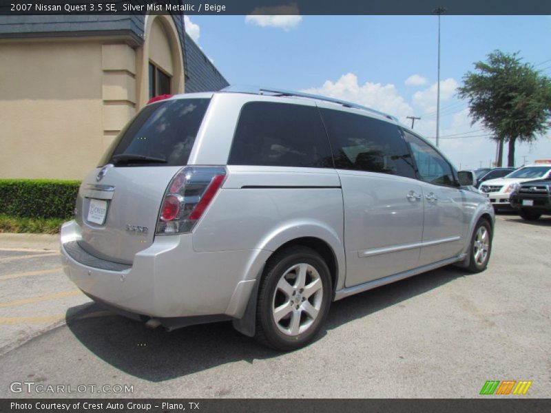 Silver Mist Metallic / Beige 2007 Nissan Quest 3.5 SE
