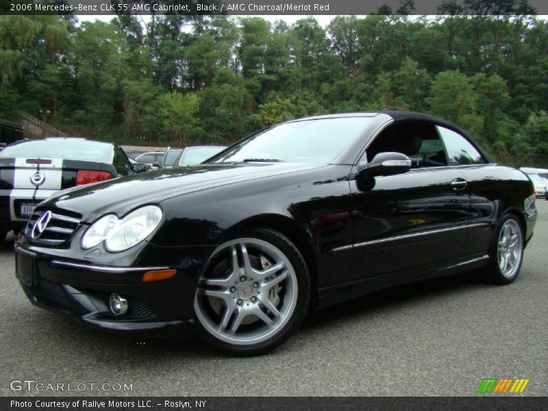 Black / AMG Charcoal/Merlot Red 2006 Mercedes-Benz CLK 55 AMG Cabriolet