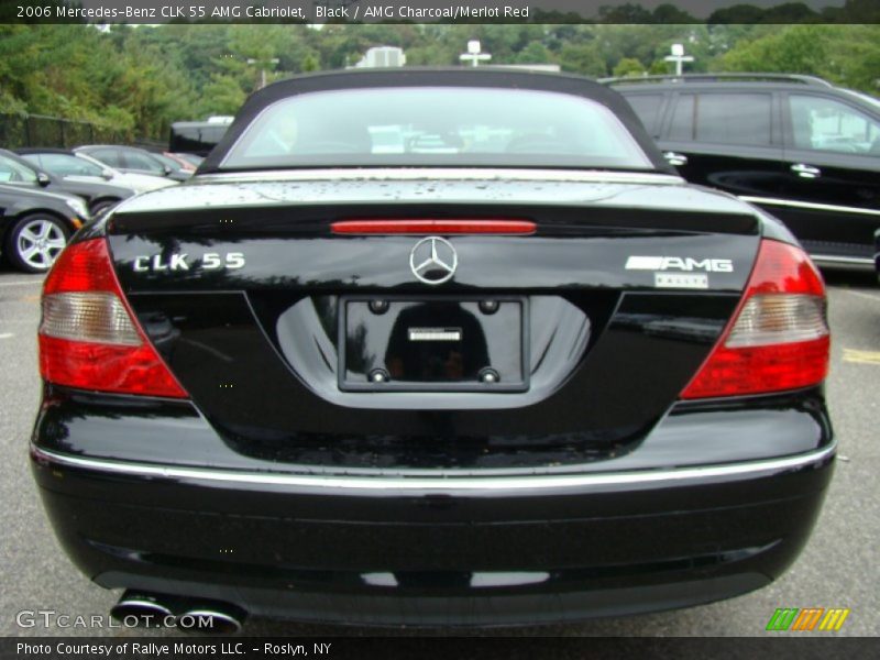 Black / AMG Charcoal/Merlot Red 2006 Mercedes-Benz CLK 55 AMG Cabriolet