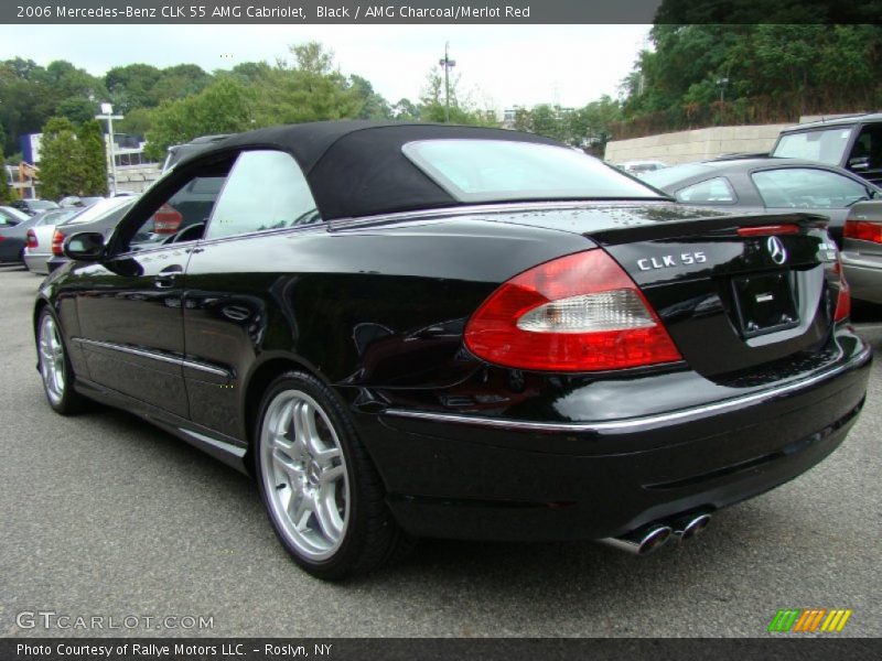 Black / AMG Charcoal/Merlot Red 2006 Mercedes-Benz CLK 55 AMG Cabriolet