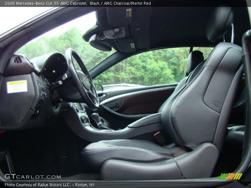  2006 CLK 55 AMG Cabriolet AMG Charcoal/Merlot Red Interior