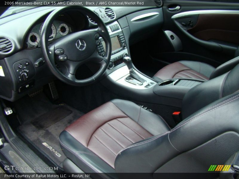  2006 CLK 55 AMG Cabriolet AMG Charcoal/Merlot Red Interior