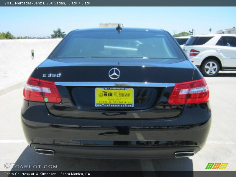 Black / Black 2011 Mercedes-Benz E 350 Sedan