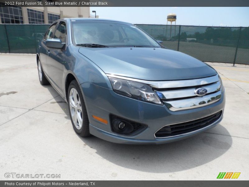 Steel Blue Metallic / Charcoal Black 2012 Ford Fusion SE