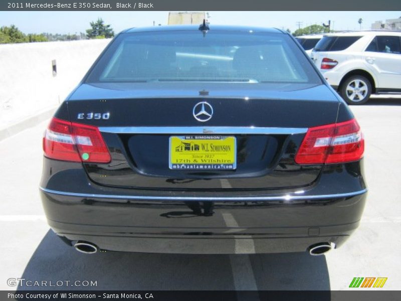 Black / Black 2011 Mercedes-Benz E 350 Sedan