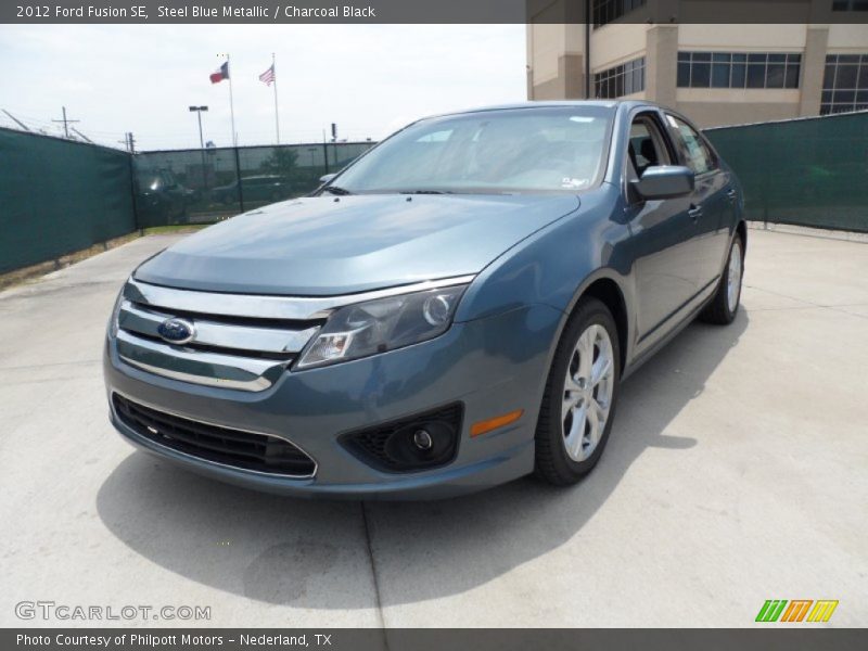 Steel Blue Metallic / Charcoal Black 2012 Ford Fusion SE