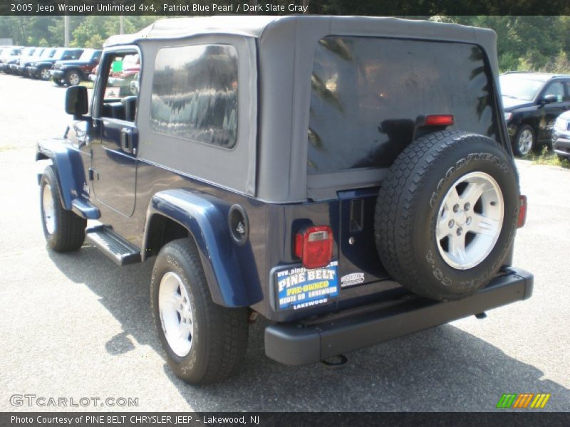 Patriot Blue Pearl / Dark Slate Gray 2005 Jeep Wrangler Unlimited 4x4