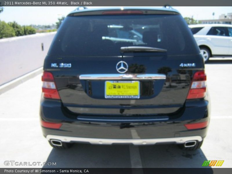 Black / Black 2011 Mercedes-Benz ML 350 4Matic