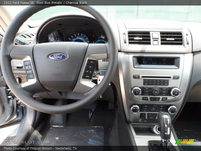 Steel Blue Metallic / Charcoal Black 2012 Ford Fusion SE