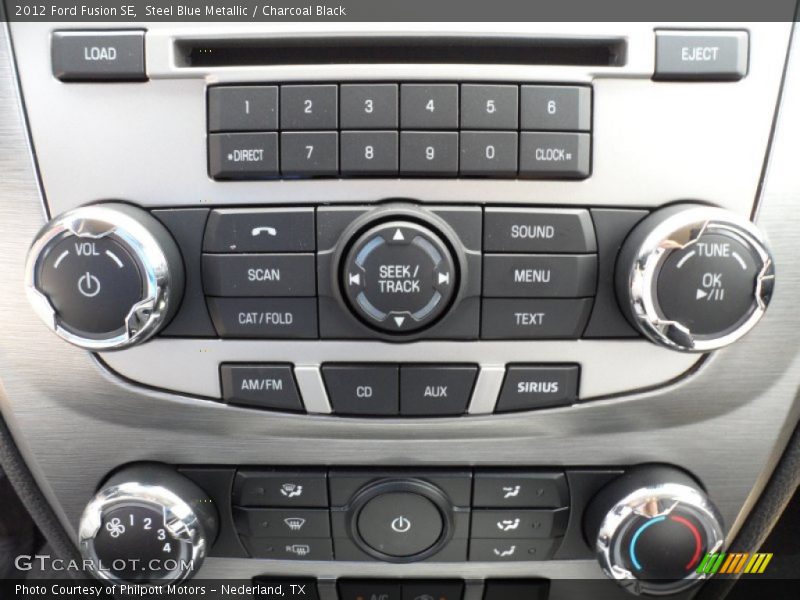 Steel Blue Metallic / Charcoal Black 2012 Ford Fusion SE