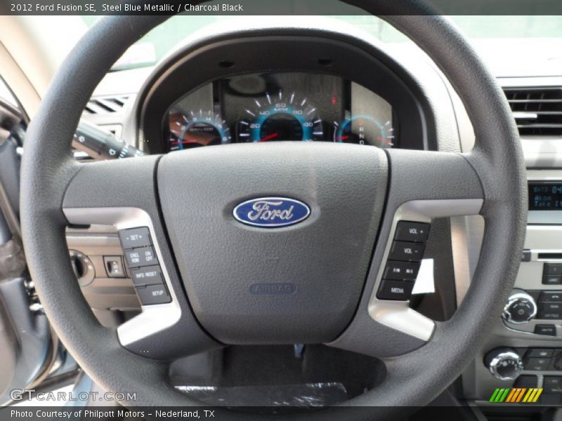 Steel Blue Metallic / Charcoal Black 2012 Ford Fusion SE