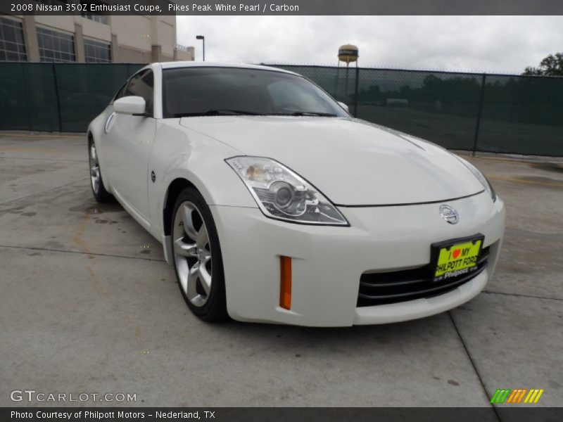 Pikes Peak White Pearl / Carbon 2008 Nissan 350Z Enthusiast Coupe