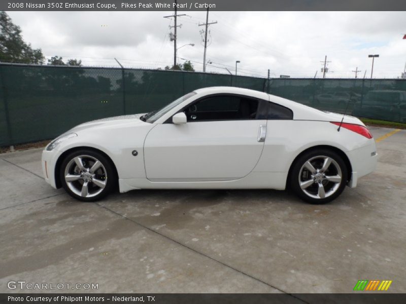 Pikes Peak White Pearl / Carbon 2008 Nissan 350Z Enthusiast Coupe