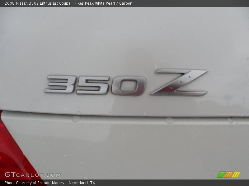 Pikes Peak White Pearl / Carbon 2008 Nissan 350Z Enthusiast Coupe