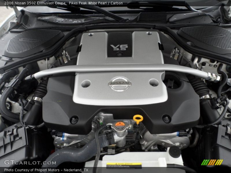 Pikes Peak White Pearl / Carbon 2008 Nissan 350Z Enthusiast Coupe