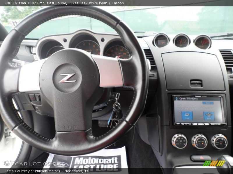 Pikes Peak White Pearl / Carbon 2008 Nissan 350Z Enthusiast Coupe