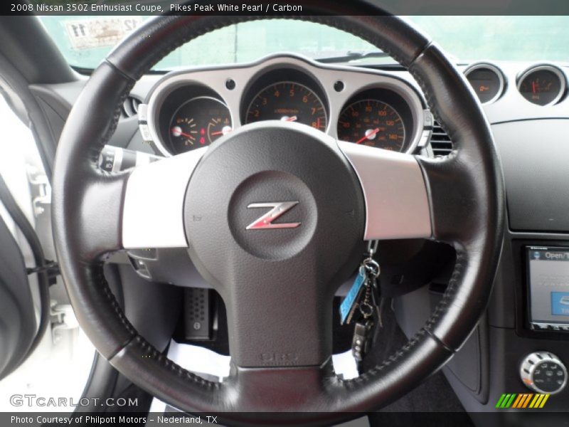 Pikes Peak White Pearl / Carbon 2008 Nissan 350Z Enthusiast Coupe