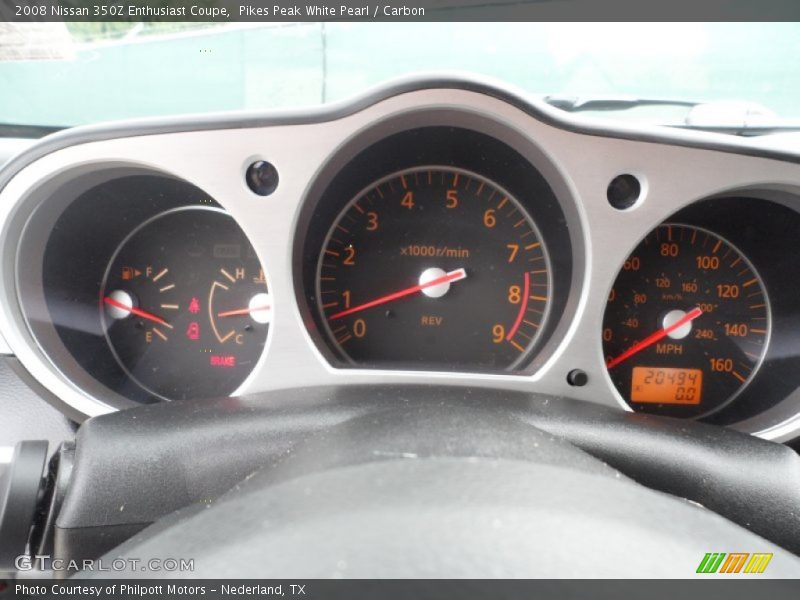 Pikes Peak White Pearl / Carbon 2008 Nissan 350Z Enthusiast Coupe