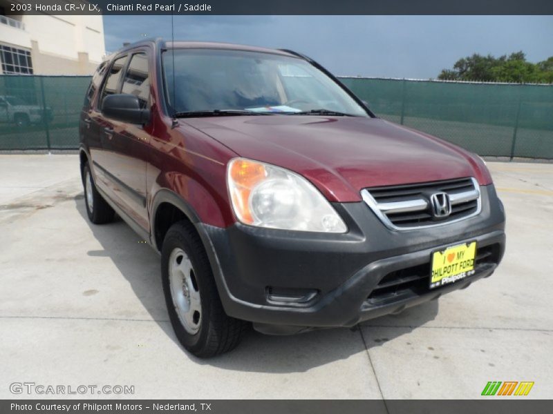 Chianti Red Pearl / Saddle 2003 Honda CR-V LX