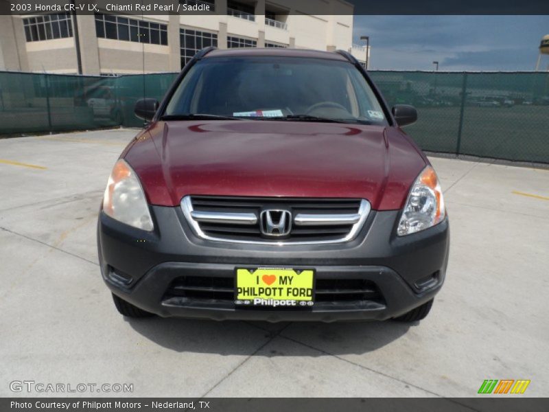Chianti Red Pearl / Saddle 2003 Honda CR-V LX
