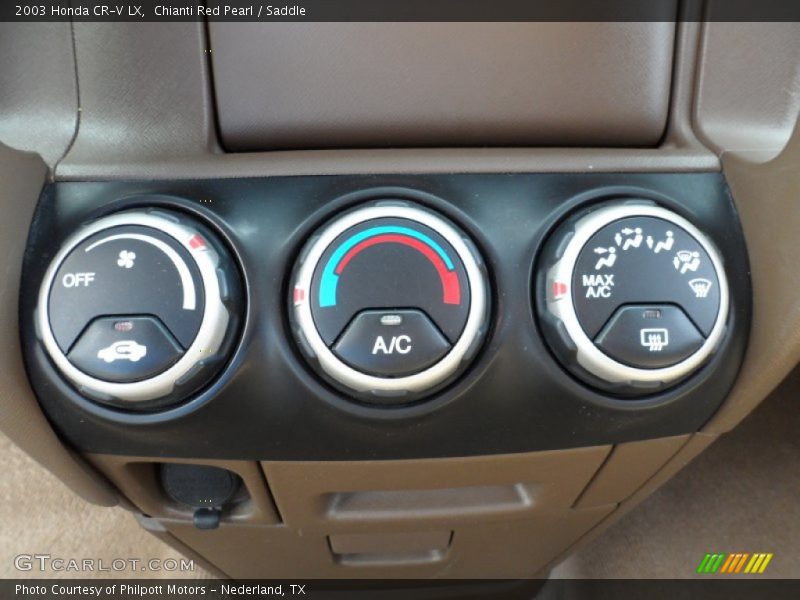 Controls of 2003 CR-V LX