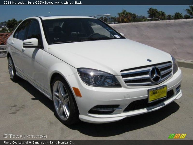 Arctic White / Black 2011 Mercedes-Benz C 350 Sport