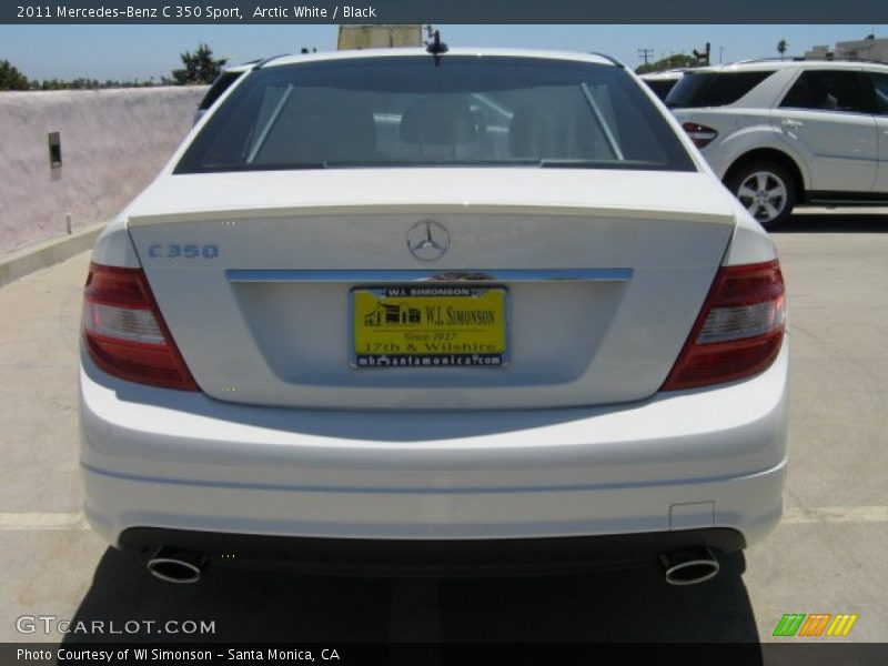 Arctic White / Black 2011 Mercedes-Benz C 350 Sport