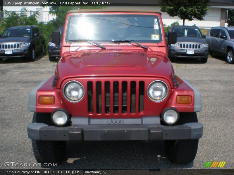 Chili Pepper Red Pearl / Khaki 1998 Jeep Wrangler Sport 4x4