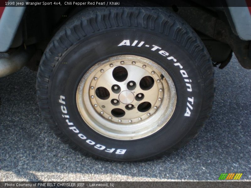Chili Pepper Red Pearl / Khaki 1998 Jeep Wrangler Sport 4x4