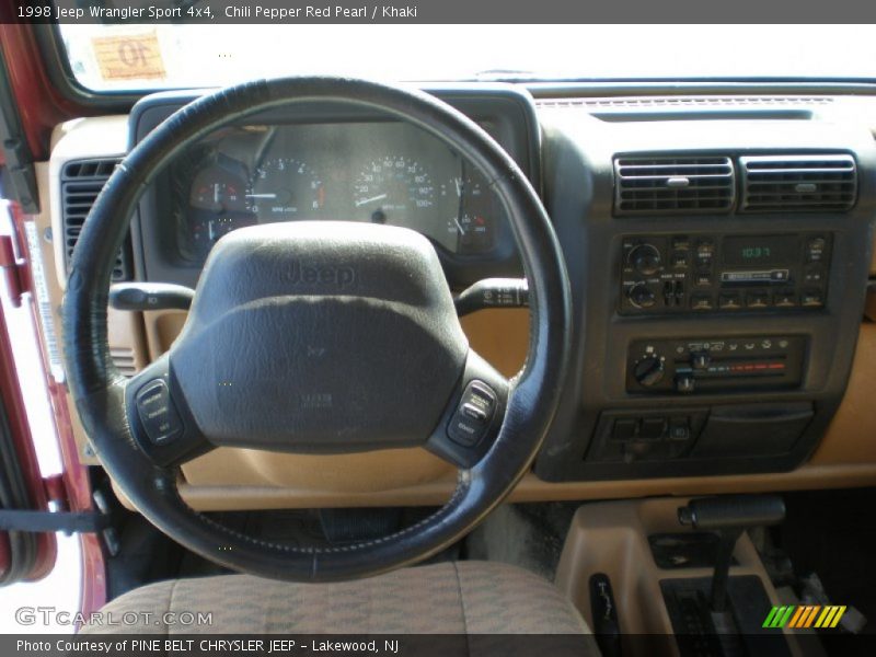 Chili Pepper Red Pearl / Khaki 1998 Jeep Wrangler Sport 4x4