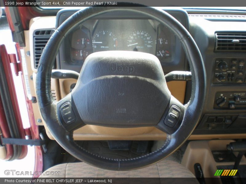 Chili Pepper Red Pearl / Khaki 1998 Jeep Wrangler Sport 4x4