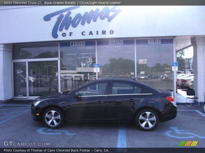 Black Granite Metallic / Cocoa/Light Neutral Leather 2011 Chevrolet Cruze LT