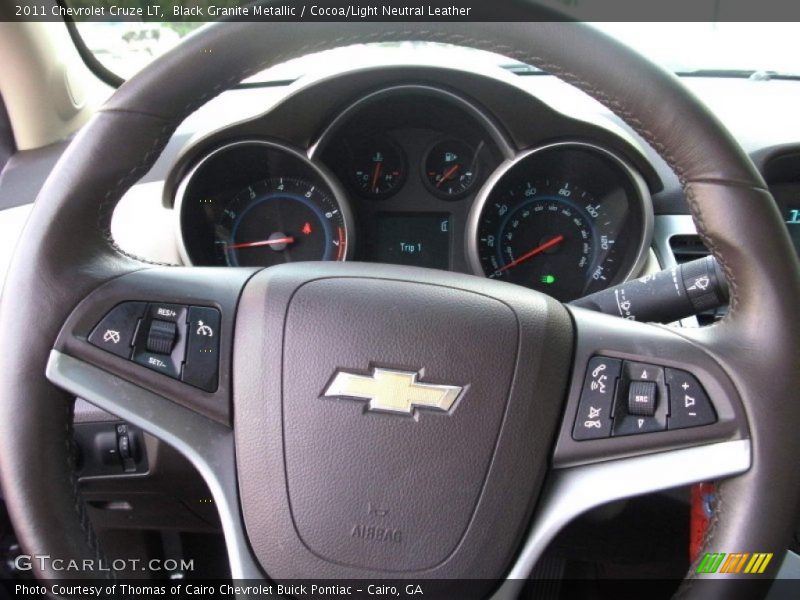 Black Granite Metallic / Cocoa/Light Neutral Leather 2011 Chevrolet Cruze LT