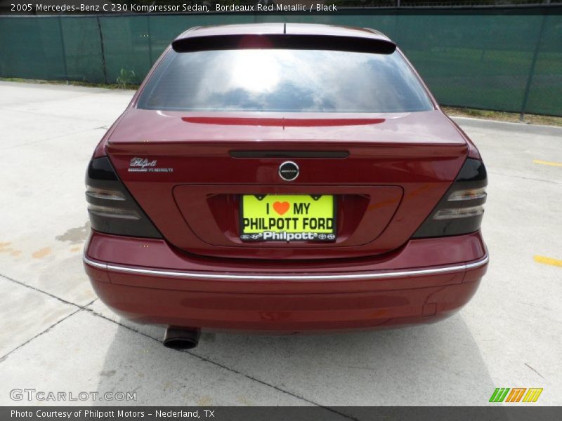 Bordeaux Red Metallic / Black 2005 Mercedes-Benz C 230 Kompressor Sedan