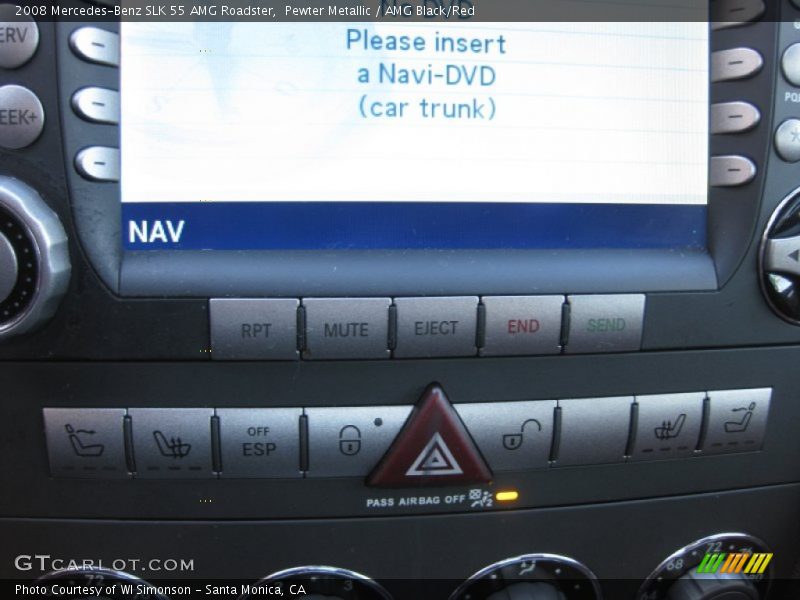 Pewter Metallic / AMG Black/Red 2008 Mercedes-Benz SLK 55 AMG Roadster