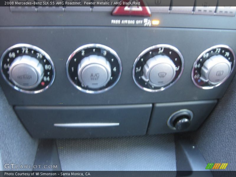 Pewter Metallic / AMG Black/Red 2008 Mercedes-Benz SLK 55 AMG Roadster