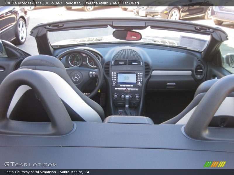 Pewter Metallic / AMG Black/Red 2008 Mercedes-Benz SLK 55 AMG Roadster