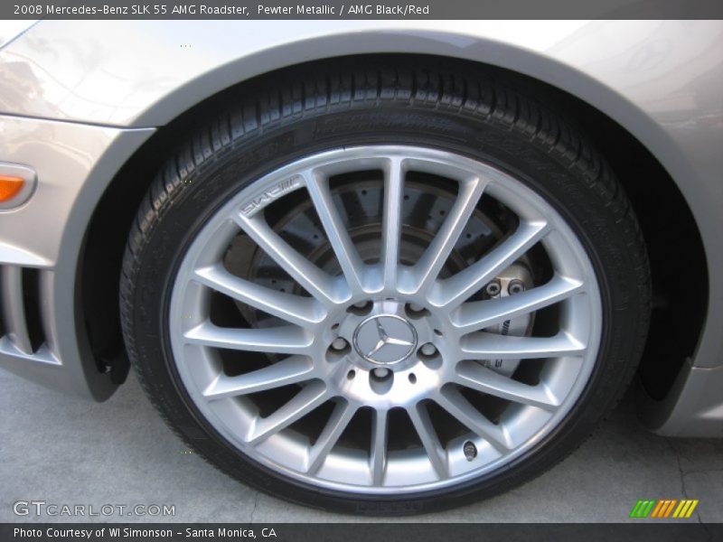 Pewter Metallic / AMG Black/Red 2008 Mercedes-Benz SLK 55 AMG Roadster